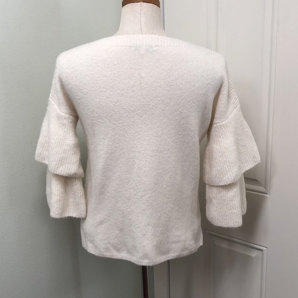 Madewell Tiered Ruffle Sleeve Sweater - Picture 6 of 10
